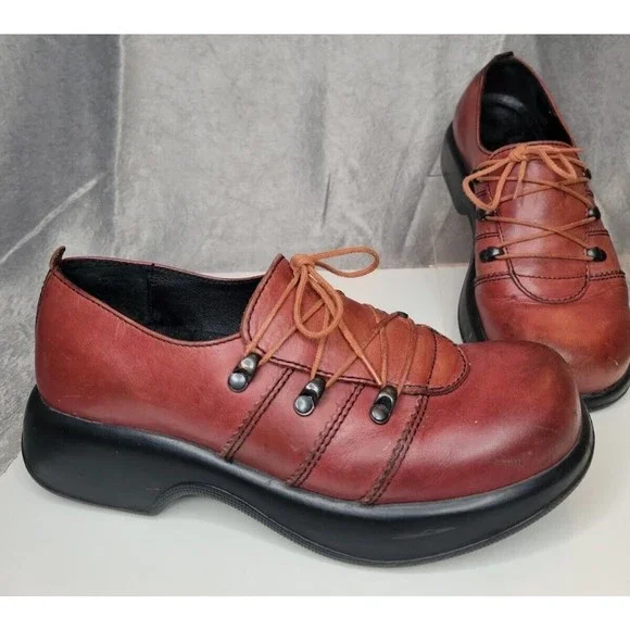 Leather Shoe Dansko Tie Up Shoes Dansko Women's Comfort Clog Tie